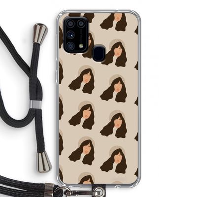 Bonjour mon amour: Samsung Galaxy M31 Transparant Hoesje met koord