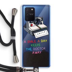 Smile: Samsung Galaxy Note 10 Lite Transparant Hoesje met koord