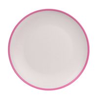Onbreekbare kunststof/melamine roze ontbijt bordjes 28 cm voor outdoor/camping