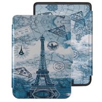 Lunso - Kobo Clara HD hoes (6 inch) - sleep cover - Eiffeltoren