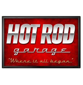 Hot Rod Garage Zwaar Metalen Bord XL