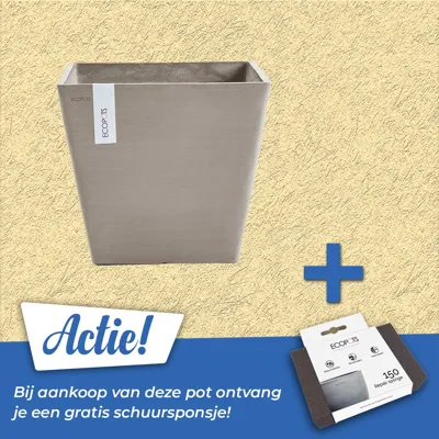 Pot rotterdam taupe l50b50h46cm
