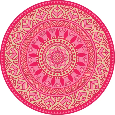 Blommie's lifestyle Buitenkleed rond d180cm roze