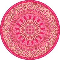 Blommie's lifestyle Buitenkleed rond d180cm roze
