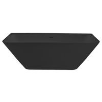 Best Design Semi-Vrijstaand Ligbad Borgh 180x85x55 cm Solid Surface Mat Zwart - thumbnail