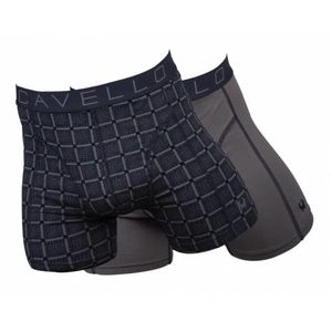 Cavello 2- pack heren boxers Grey Square