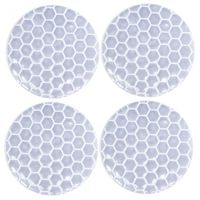 Simoni Racing reflecterende stickers 3 cm wit 4 stuks - thumbnail