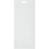 Stickers, Onnea, vel 10x23 cm, wit, 1 vel