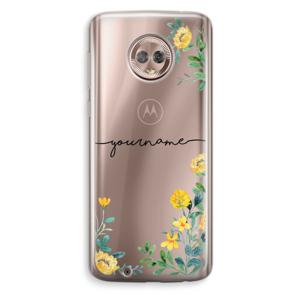 Gele bloemen: Motorola Moto G6 Transparant Hoesje