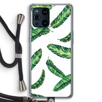 Lange bladeren: Oppo Find X3 Transparant Hoesje met koord