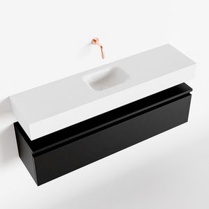 Toiletmeubel Mondiaz Andor | 120 cm | Meubelkleur Urban | Lex vrijhangend wastafel Talc Midden | Zonder kraangat