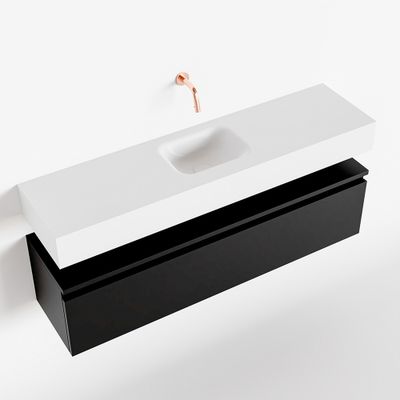 Toiletmeubel Mondiaz Andor | 120 cm | Meubelkleur Urban | Lex vrijhangend wastafel Talc Midden | Zonder kraangat
