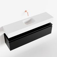 Toiletmeubel Mondiaz Andor | 120 cm | Meubelkleur Urban | Lex vrijhangend wastafel Talc Midden | Zonder kraangat