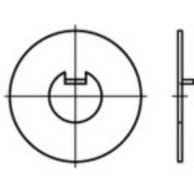 Onderlegringen met binnenneus 52 mm Staal 25 stuk(s) TOOLCRAFT 107419