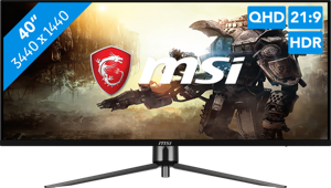 MSI MAG401QR computer monitor 101,6 cm (40") 3440 x 1440 Pixels UltraWide Quad HD Zwart