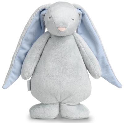 Moonie The Humming Friend Sky Konijn met blauwe oren | 28 cm | Hartslag en ruis knuffel met huilsensor en licht