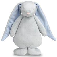 Moonie The Humming Friend Sky Konijn met blauwe oren | 28 cm | Hartslag en ruis knuffel met huilsensor en licht Moonie The Humming Friend Sky Konijn met blauwe oren | 28 cm | Hartslag en ruis knuffel met huilsensor en licht