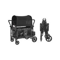 VEVOR Wagon Stroller voor 4 kinderen Push Pull Quad Opvouwbare kinderwagen voor kamperen - thumbnail