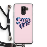 Superlady: Samsung Galaxy J8 (2018) Transparant Hoesje met koord