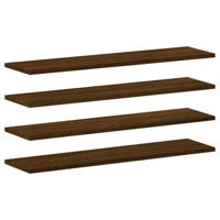 vidaXL Wandschappen 4 st 80x20x1,5 cm bewerkt hout bruineikenkleurig