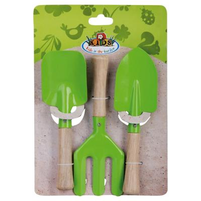 Esschert Design Kinder-Tuingereedschap 3-delig Groen