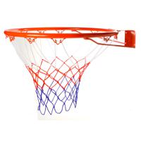 Basketbal ring met net - muurophanging - Dia 46 cm - buiten sporten - metaal/touw - thumbnail