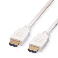 ROLINE HDMI High Speed kabel met Ethernet, whit 2,0m - thumbnail