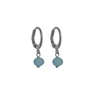 Flow Jewels Oorringen Yara Licht Blauw Kraaltje Zilver Flow Jewels Oorringen Yara Licht Blauw Kraaltje Zilver