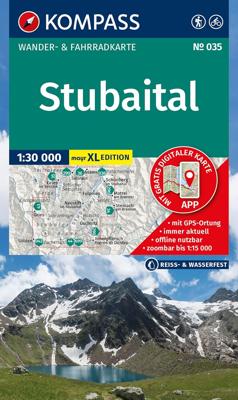 Wandelkaart - Fietskaart 418 XL Stubaital XL | Kompass