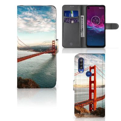 Motorola One Action | Flip Cover | Golden Gate Bridge