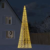 VidaXL Led-kerstboom aan vlaggenmast 1534 leds warm wit 500 cm