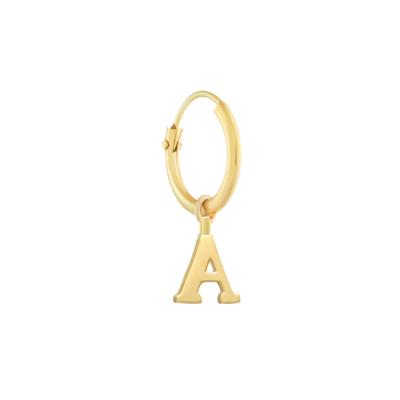 Minimalistische letter oorbel - 14K GOUD - Goud - A