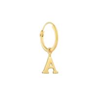Minimalistische letter oorbel - 14K GOUD - Goud - A