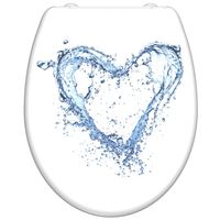 Schütte Toiletbril Met Soft-close Blue Heart Duroplast Wit - thumbnail