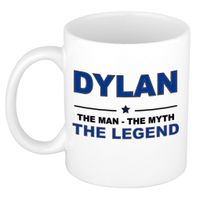 Naam cadeau mok/ beker Dylan The man, The myth the legend 300 ml   -