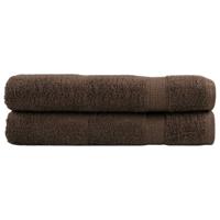 VidaXL Saunadoeken solund 2 st 600 g/m² 80x200 cm bruin