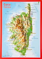 Ansichtkaart Corsica met reliëf | GeoRelief