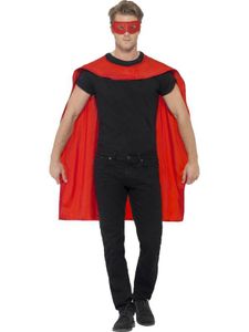 Superhero cape met masker rood