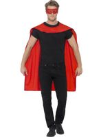 Superhero cape met masker rood