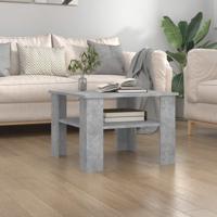 Salontafel 60x60x42 cm bewerkt hout betongrijs