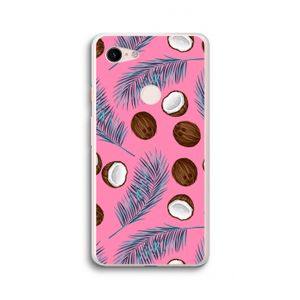 Kokosnoot roze: Google Pixel 3 XL Transparant Hoesje