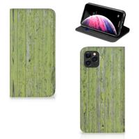 Apple iPhone 11 Pro Max Book | Wallet Case | Green Wood