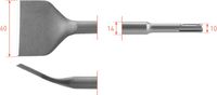 Spadebeitel gebogen sds plus 60x250mm Spadebeitel gebogen sds plus 60x250mm