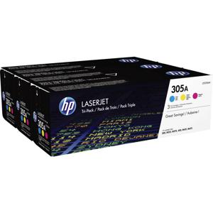 HP Toner 305A Origineel Combipack Cyaan, Magenta, Geel 2600 bladzijden CF370AM