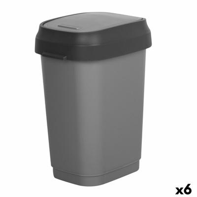 Vuilnisemmer Curver Donker grijs Plastic 35 L (6 Stuks)