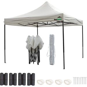 MaxxGarden Partytent - 3x3 m - Easy Up - Opvouwbaar - Waterdicht - Incl. Draagtas - Wit