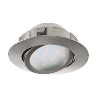 Eglo Led plafondspot Pineda Round 6w - 3000K - 8,4cm nikkel 95856