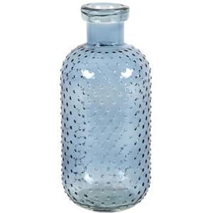 Countryfield Bloemenvaas Cactus Dots - blauw - glas - D11 x H24 cm