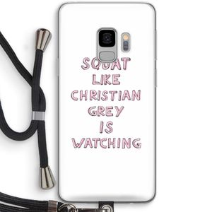 Christian Grey: Samsung Galaxy S9 Transparant Hoesje met koord