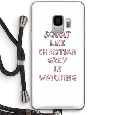 Christian Grey: Samsung Galaxy S9 Transparant Hoesje met koord